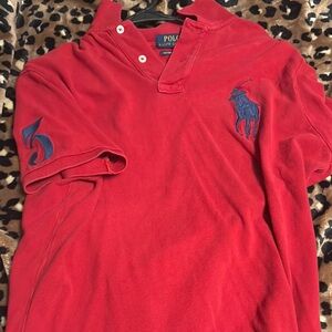 Ralph Lauren Red Custom Slim Fit Polo